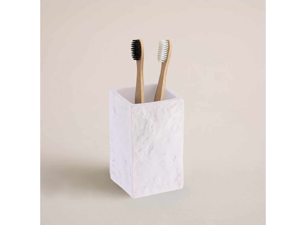Čaša za četkice Tendance Kamen bela, Iz kolekcije: Čaša-2