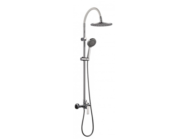 Tuš baterija sa usponskim tušem Alisado White, Dostupne boje: White-