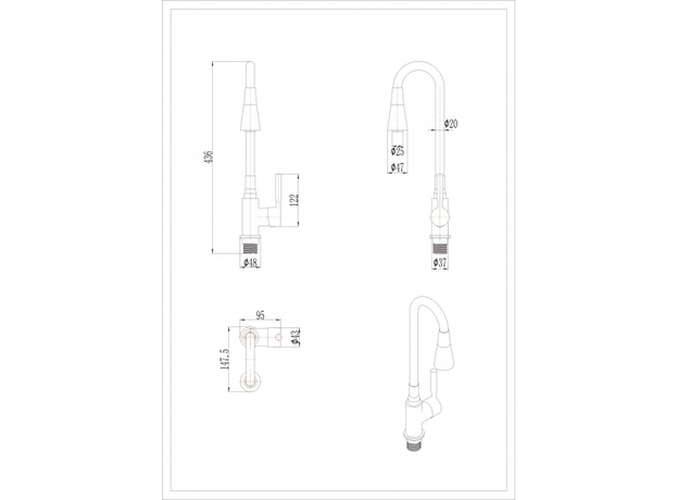 Baterija za sudoperu Havana Crna, Dostupne boje: Crna-3