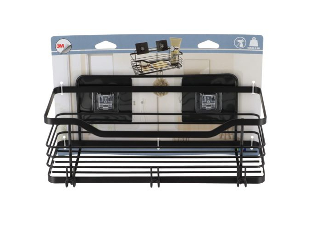 Žičana polica zidna samolepljiva Tendance Crna-4