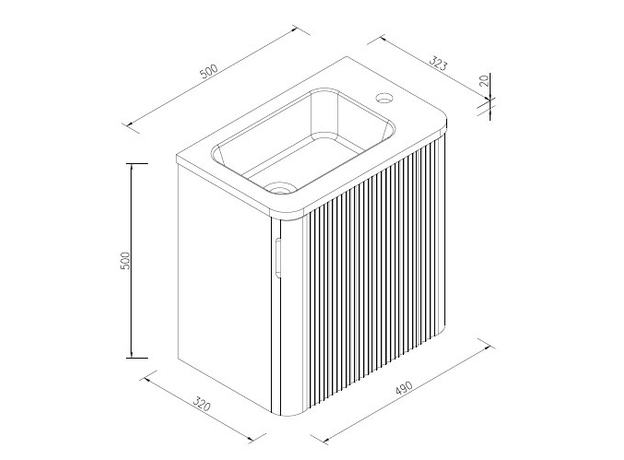 Lastra Ormarić 50 Relief Oak-9