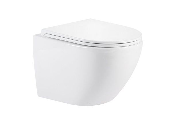 Nica White kozolna WC šolja sa WC daskom, Dostupne boje: Bela-