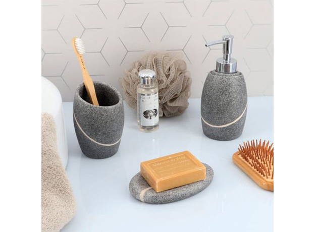 Čaša za četkice Tendance stone effect Siva-2