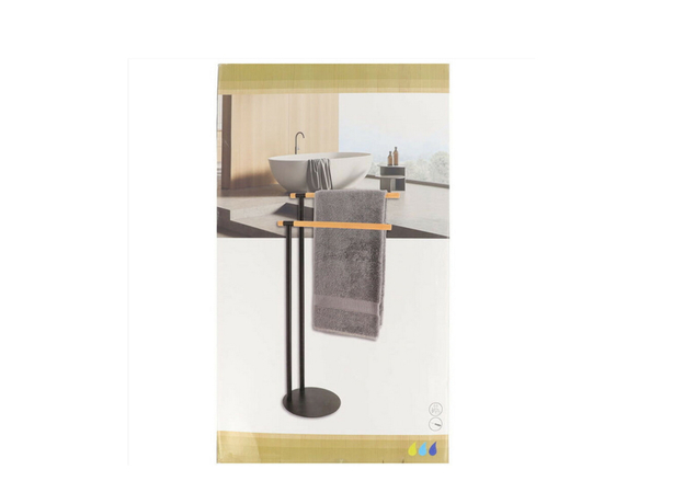 Držač peškira stojeći Tendance Bambus-Crna-3