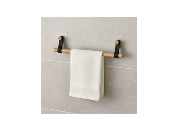 Držač peškira samolepljivi Tendance Bambus-Crna-2