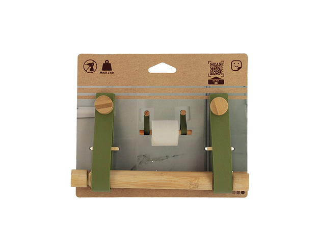 Držač WC papira samolepljivi Tendance Bambus-Zelena-4