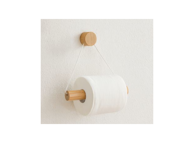 Držač WC papira samolepljivi Tendance Bambus-Bela-2