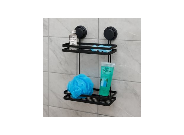 Polica dvostruka vakuum Tendance Crna-2