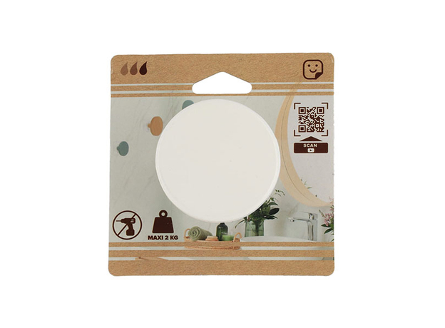 Kukica za peškir samolepljiva Tendance Bambus-Bela 6,5cm-2