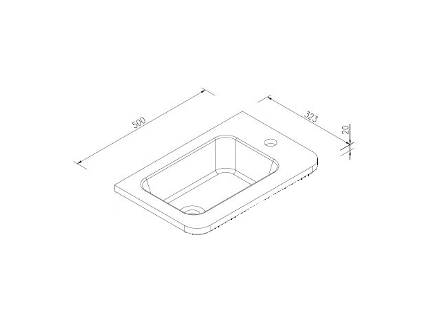 Lavabo Lastra 50cm-2