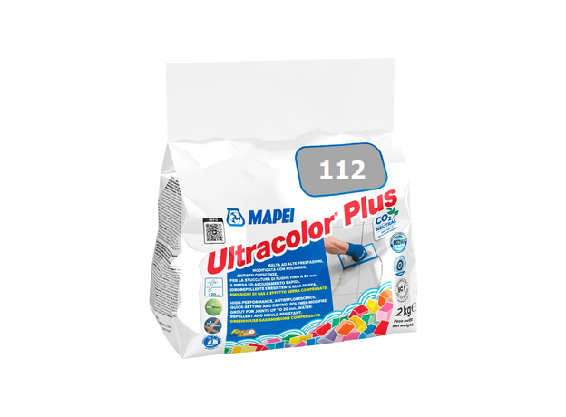 Mapei Ultracolor Plus 112 Medium Grey – fug masa (2kg), Boja: 112-