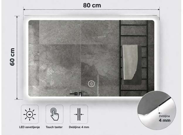 LED ogledalo NC-F941 80x60cm-2