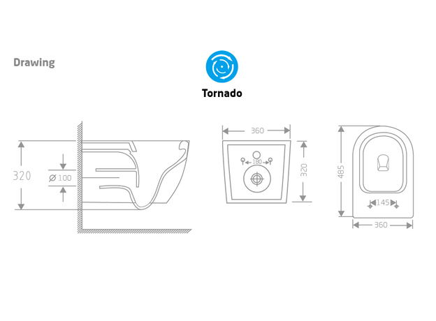 Nica Black kozolna WC šolja sa WC daskom, Dostupne boje: Crna mat-3