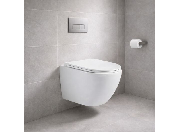 Nica White kozolna WC šolja sa WC daskom, Dostupne boje: Bela-2