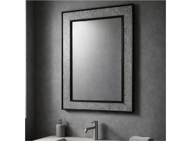 Ogledalo za kupatilo Mosaic Black 60x90cm, Dostupne boje: Black, Dimenzija: 60x90-2