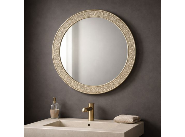 Ogledalo za kupatilo Mosaic Champange R80, Dostupne boje: Champange, Dimenzija: R80-2