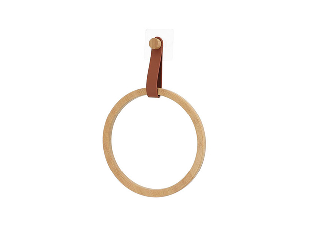 Držač peškira okrugli samolepljivi Tendance Bambus-Braon-