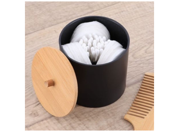 Kutija za vatu Tendance Bambus-Crna-3