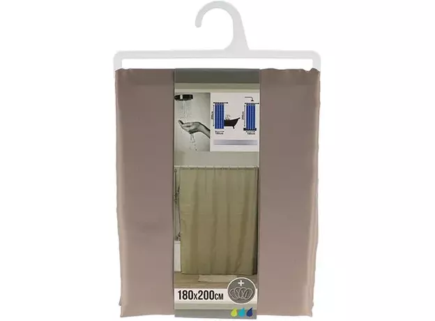 Zavesa za kadu Tendance Taupe 180x200 sa kukicama-3