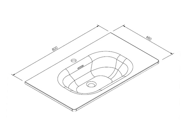 Timber 80 Lavabo White 80x46cm-2