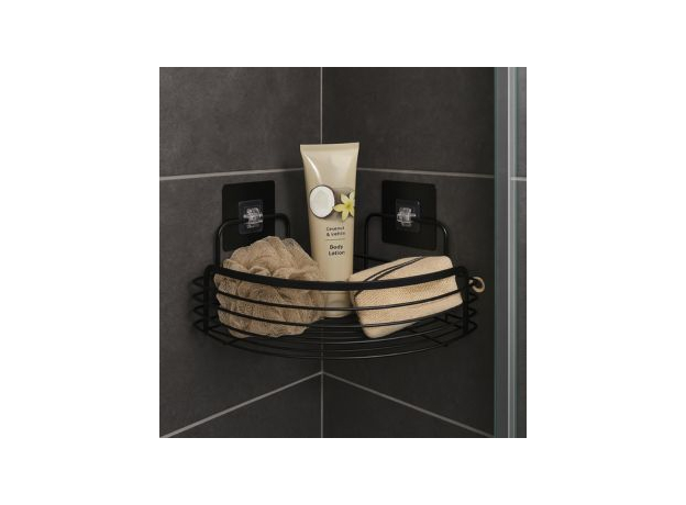 Žičana polica ugaona samolepljiva Tendance Crna-2