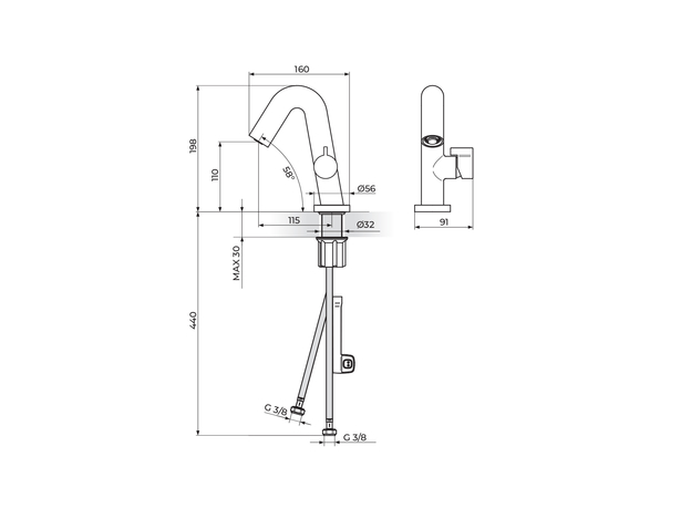 Baterija za lavabo S3, Modeli: Za lavabo-2