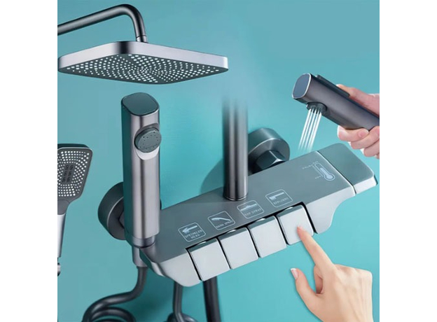 Usponski tuš Piano sa baterijom DP.100 Black, Dostupne boje: Black-6