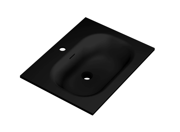 Timber 60 Lavabo Mat Black 60x46cm, Dostupne boje: Mat crna-