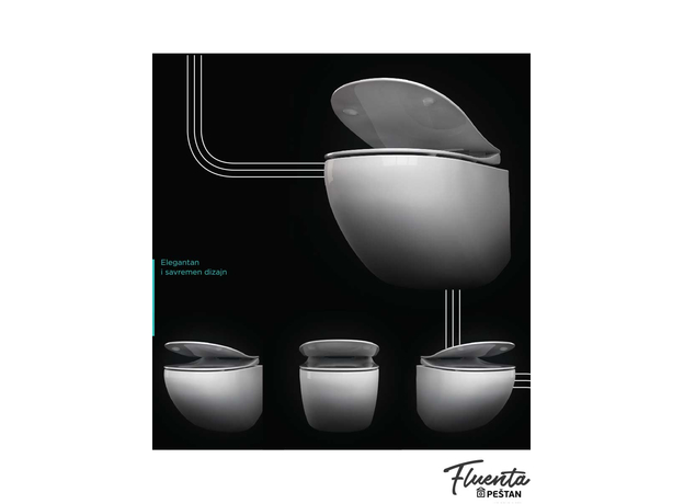 Fluenta Rimless konzolna WC šolja sa SC daskom-5