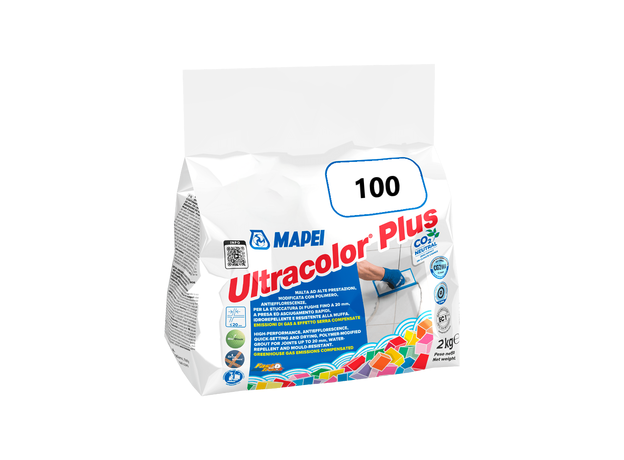 Mapei Ultracolor Plus 100 Bela – fug masa (2kg), Boja: 100-