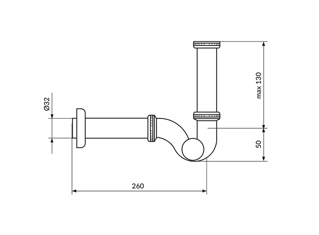 Sifon za bide 5/4 podslklop S225/A-2
