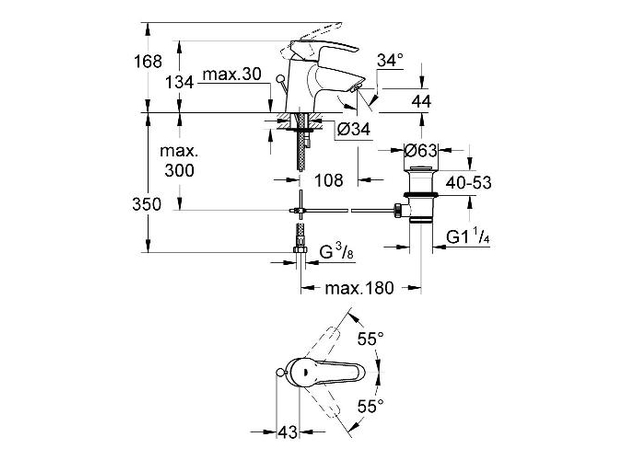 Baterija za lavabo sa podsklopom Eurostyle New, Modeli: Za lavabo-2