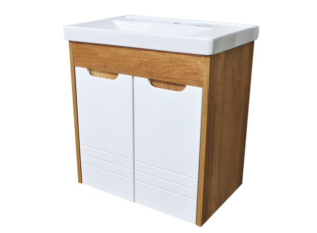 Ormarić sa umivaonikom Flora 60cm, Dostupne boje: Drvo-