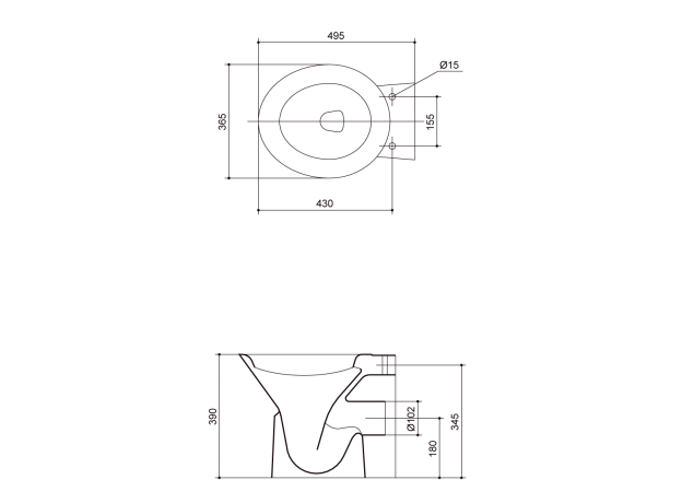Bella wc šolja univerzalna back to wall-2