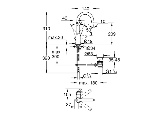 Baterija za sudoperu L lula BauFlow, Modeli: Za sudoperu-2