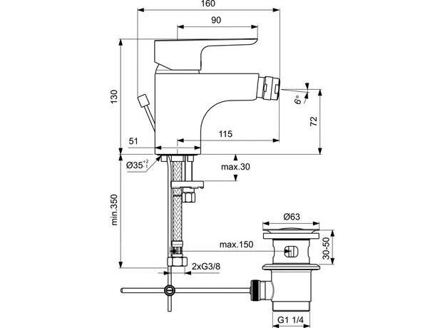 Baterija za bide Ceraplan, Modeli: Za bide-2