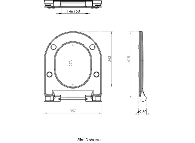 D Shape C11 WC daska BF+TF hrom-12