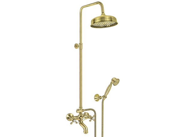 Tuš baterija sa izlivom, usponskim i ručnim tušem Brontee, Modeli: Set za kadu-