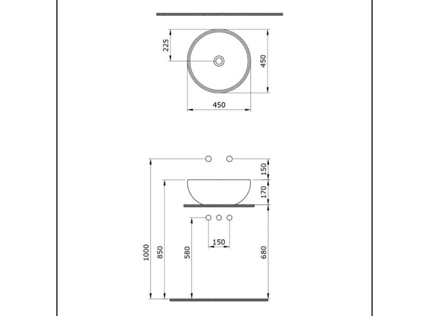 Venezia lavabo 45x45cm, Dostupne boje: Beli-4