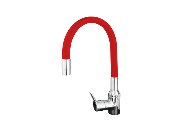 Baterija za sudoperu sa fleksibilnim crevom crvena, Dostupne boje: Crvena-