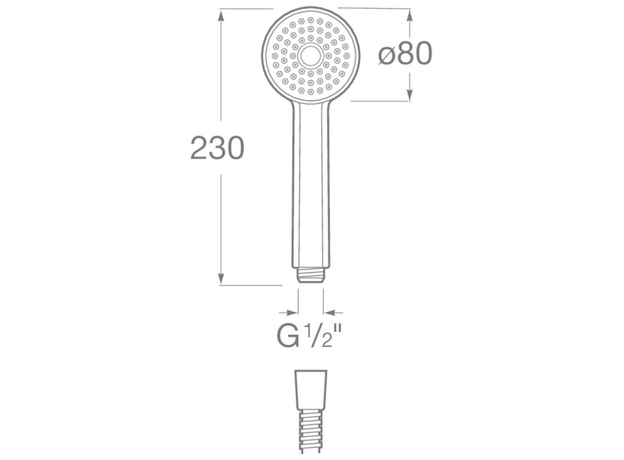 Tuš ručica Stella 80/1-2