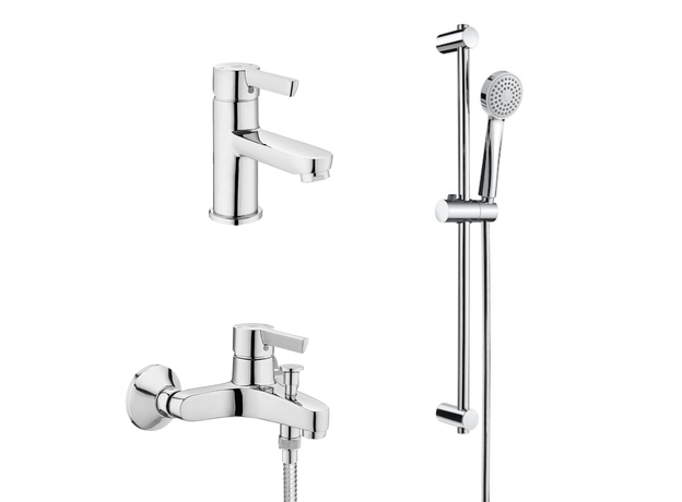 Set 3/1 baterija za kadu, lavabo i klizna šipka Saona, Modeli: Set 3/1-