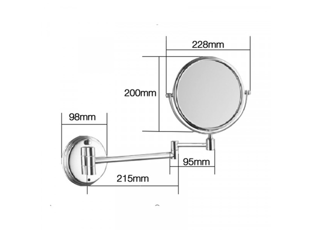 Kozmetičko ogledalo sa nosačem SJ0201, Modeli: Hrom-2