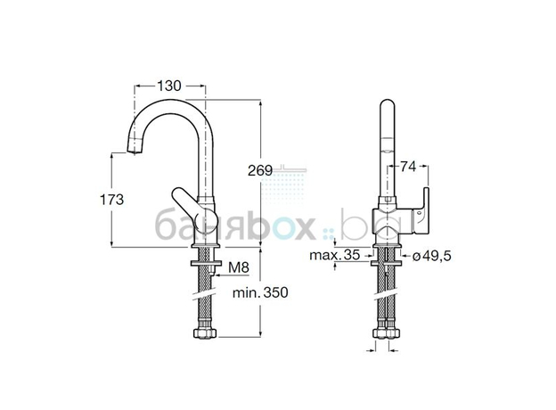 Baterija za lavabo J izliv Arola, Modeli: Za lavabo (J izliv)-2