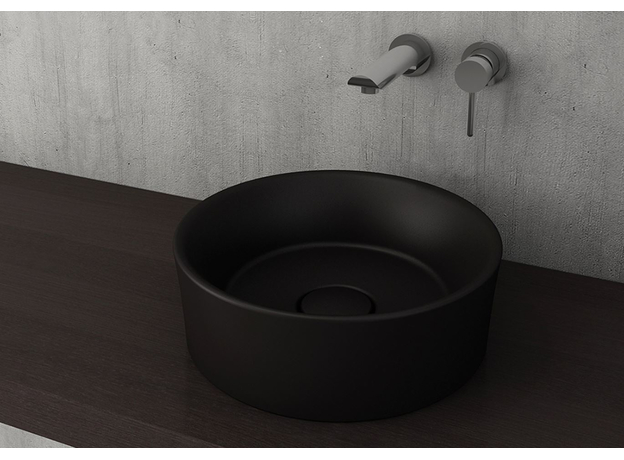 Vessel lavabo okrugli 38cm, mat crni, Dostupne boje: Mat crni-2