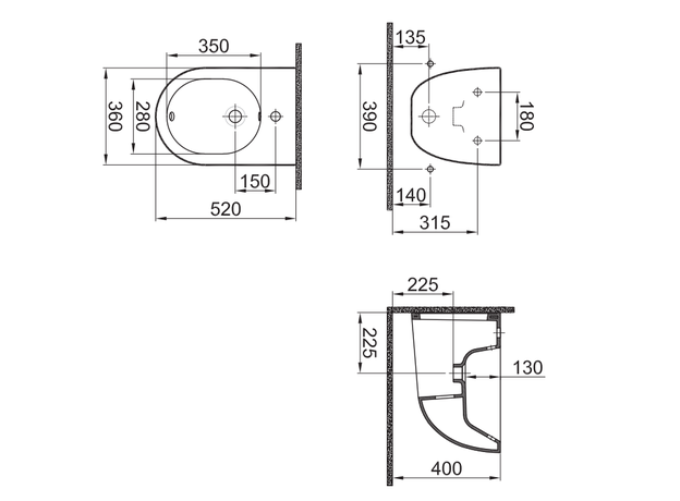 Zero 2.0 konzolna WC šolja-2