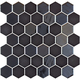Hex XL Stoneglass Opalo Black 31,19x31,19cm-