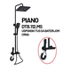 Usponski tuš Piano sa baterijom DP.100 Black, Dostupne boje: Black-