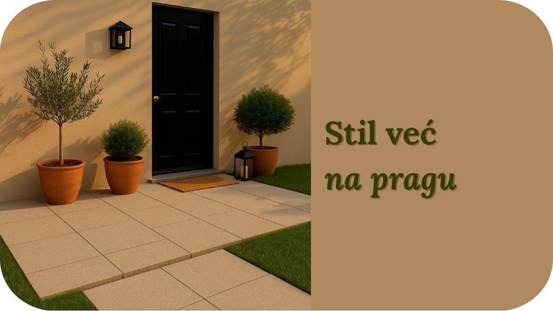 Ulazni trem sa granitnim pločicama 2cm