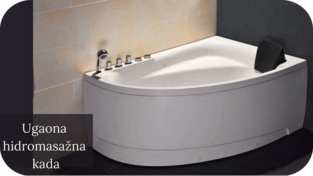 Ugaona hidromasažna kada za malo kupatilo